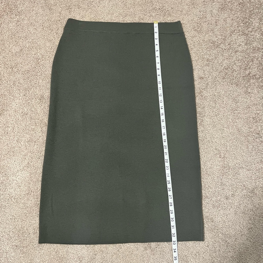 Eileen Fisher Dark Gray Midi Skirt - Picture 4 of 7